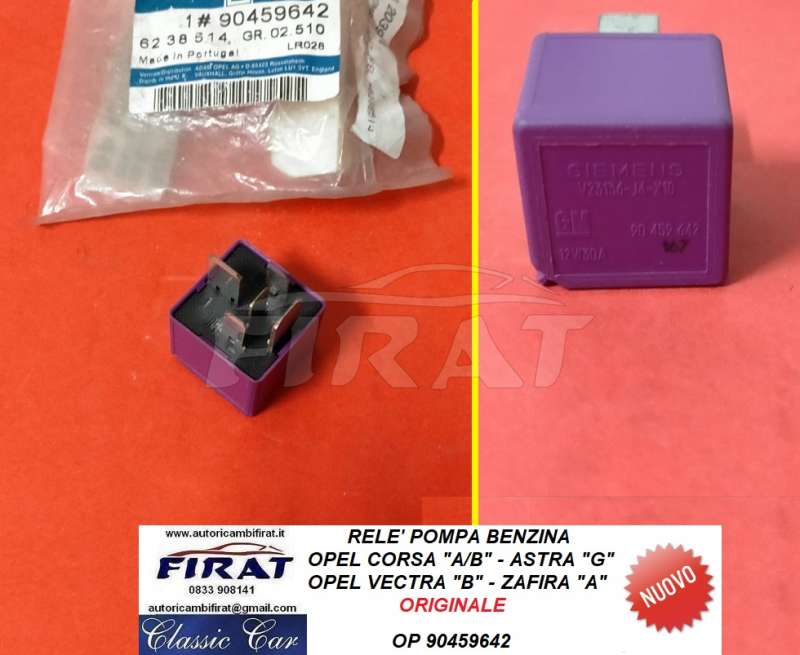 RELE' POMPA BENZINA OPEL CORSA-ASTRA-VECTR-ZAFIRA (90459642)